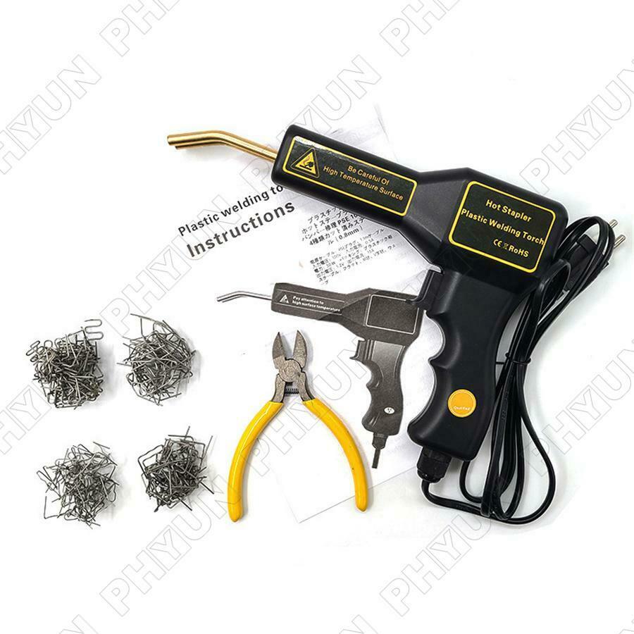 220V Car Bumper Repair Handy Welder Plastic Welder + Staples Repair Tool EU Plug