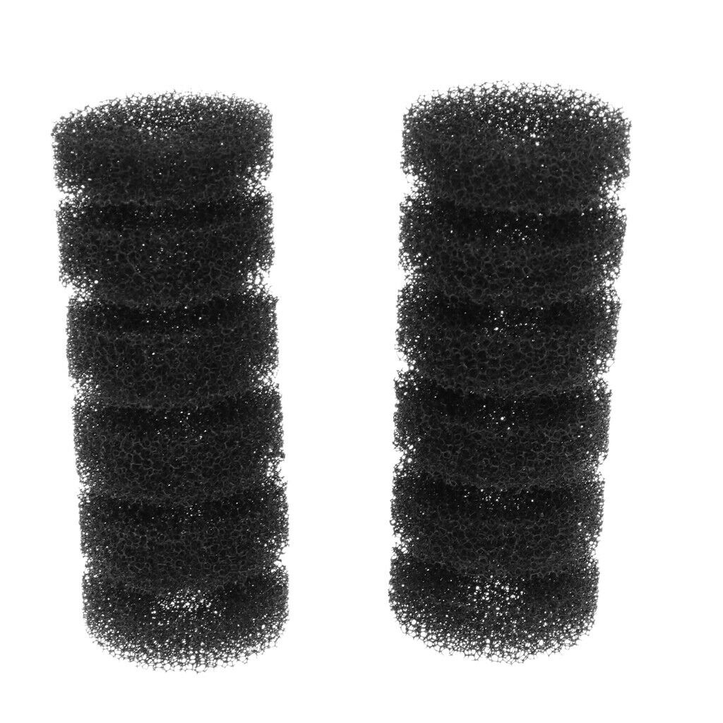 2x Foam Sponge Cotton Pad Filter Aquarium   Tank Filter Pump Filter Black