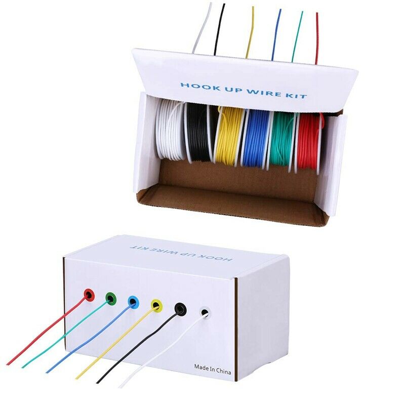 22AWG Electronics Wire Kit, Jumper Wire Hook Up Wire Kit Flexible Silicone WirI9