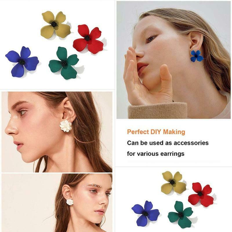 450 Pieces Earring Studs Posts Rubber Backs Blank Flat Pad for Making Jewelry