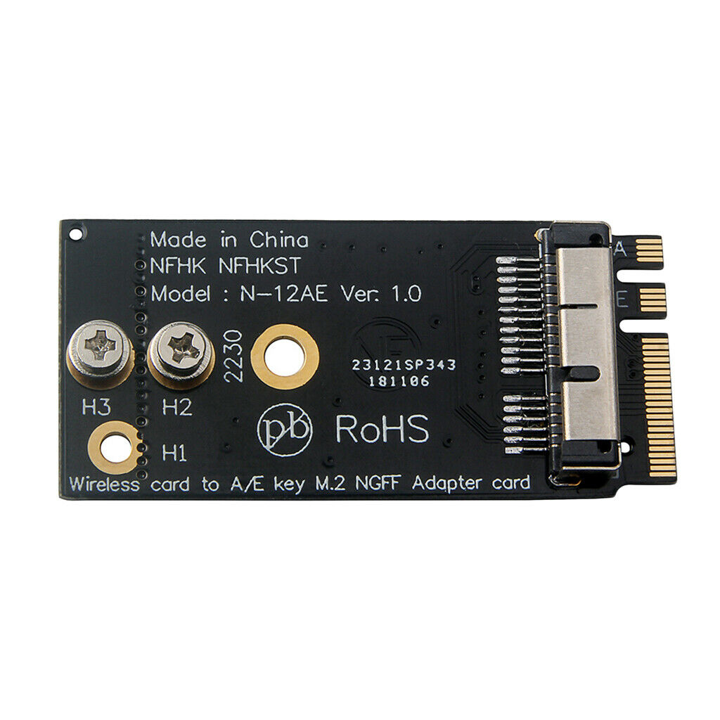 Desktop Motherboard NGFF A/E Key to BCM94360CS2 Wireless Adapter Card