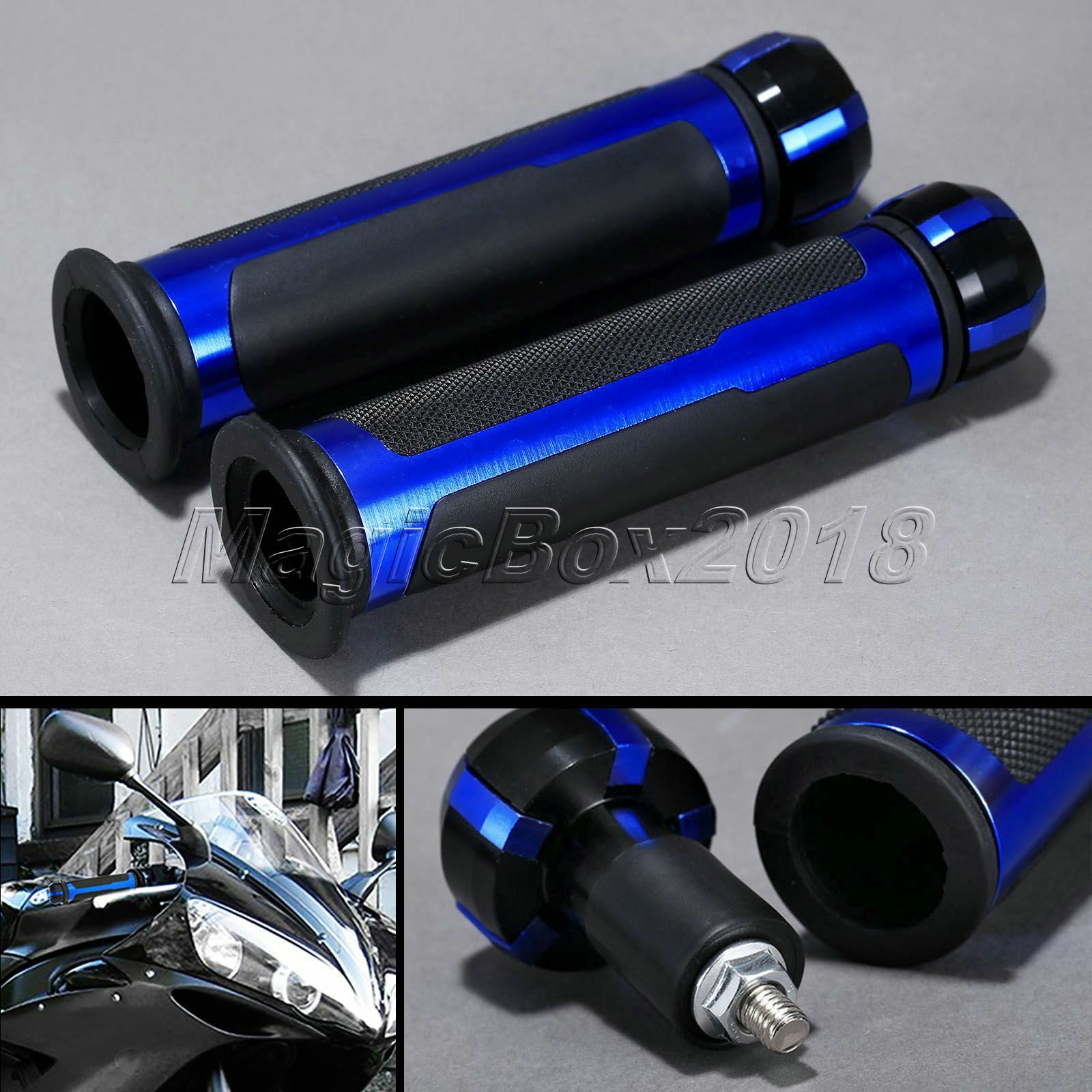 7/8" 1" CNC Aluminum Hand Grips Bar Ends for S1000RR 2014 2013 2012 2011 10