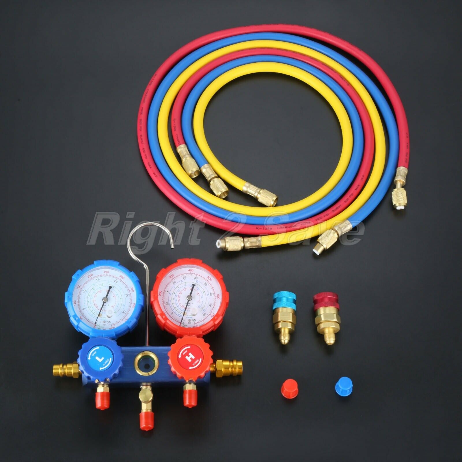 Manifold Gauge Set 36" Hoses HVAC Charge Diagnose Tool for R410a R22 R404a R134a