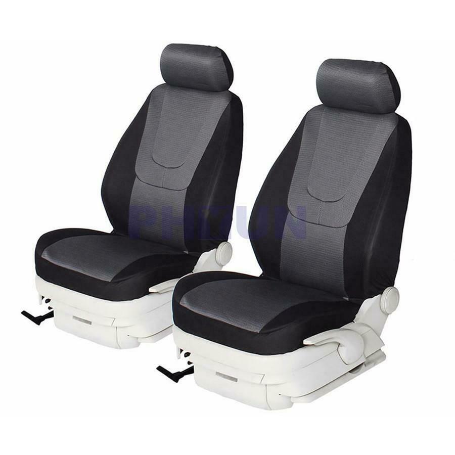 1PC Universal Car Seat Covers Black Polyester+Cotton Protector fits Bucket Seats