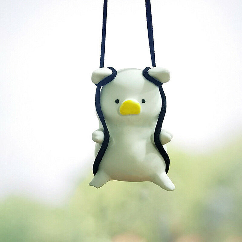 Car Pendant Cute Anime Little Pig Swing Auto Rearview Mirror Hanging Orname TL