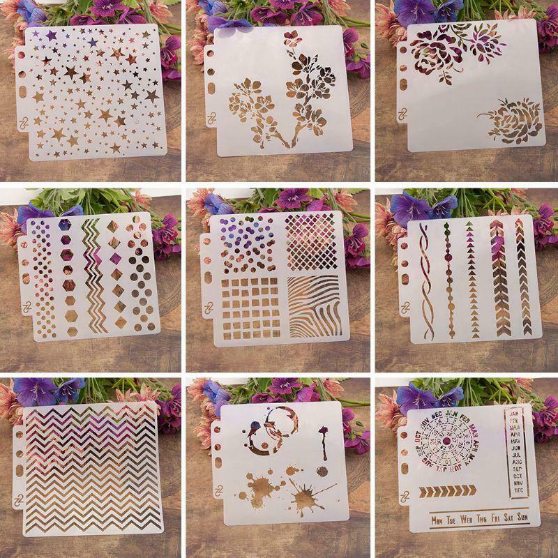 Stencils Template Painting Scrapbooking Embossing Stamping Album Crafts Hexagon