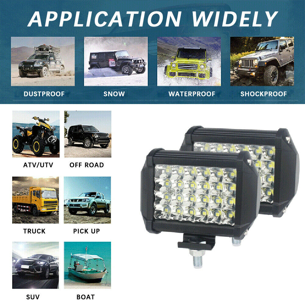 12V 24V LED Work Light Bar Flood Spot Lights Driving Lamp Offroad Car Truck SUV