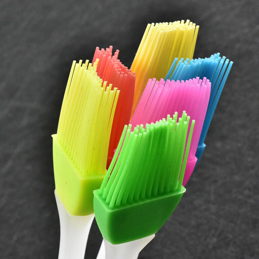 6x Integrated Silicone Brush Cake Brush Kitchen Basting Nonstick BBQ Meat