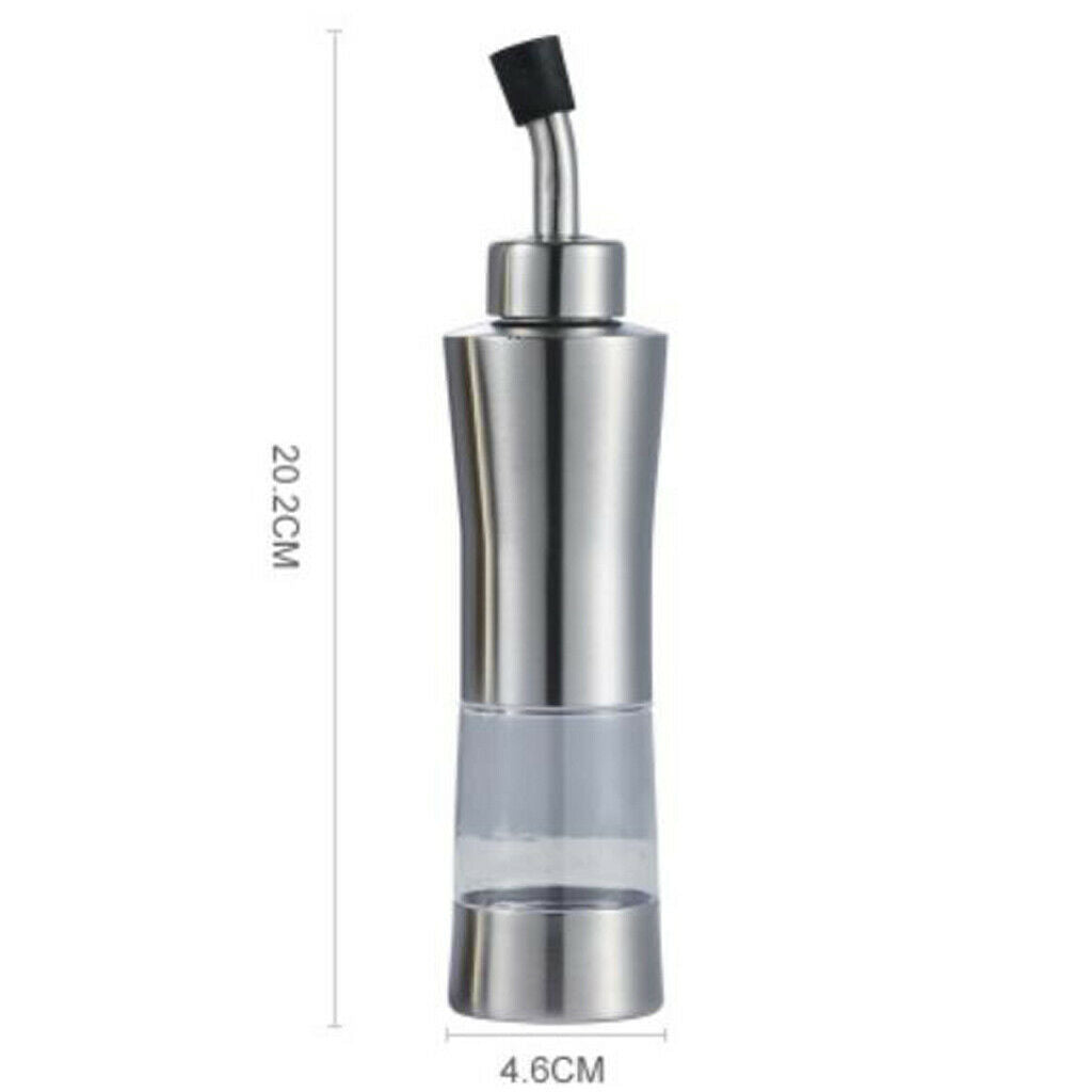 Kitchen Oil Vinegar Cruet Clear Oil Stainless Bottle with Sealed   A