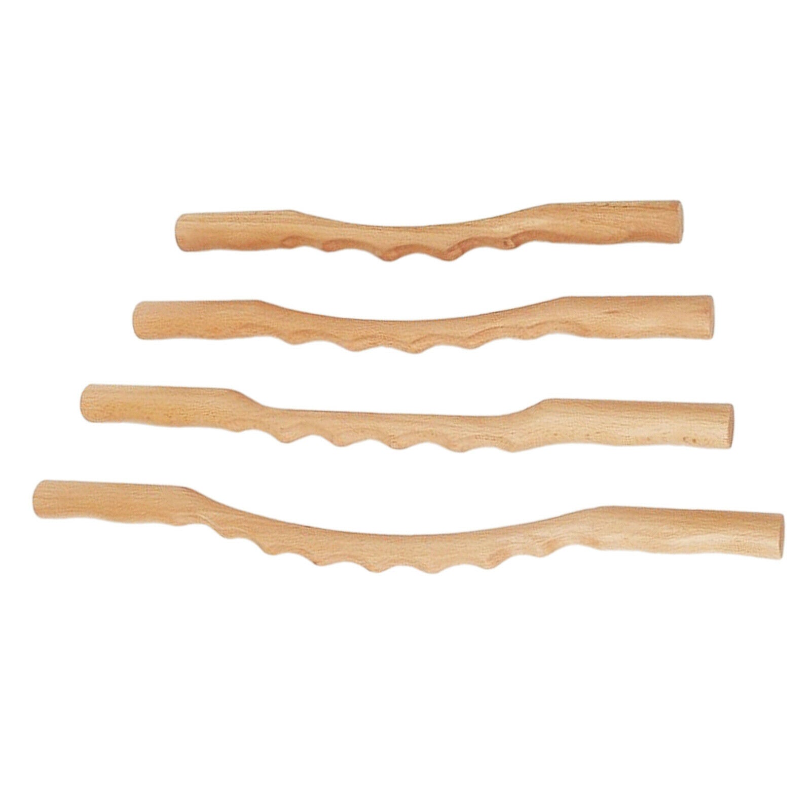4Pc Wood Guasha Scraping Stick Massage Tools Massager For Back Shoulder Necks