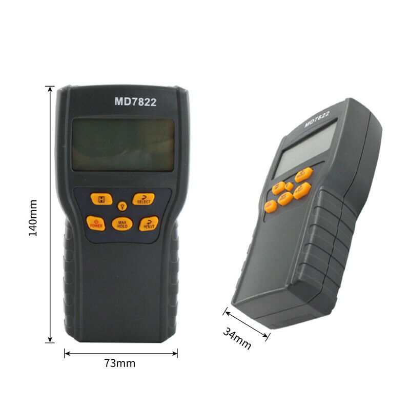 Handheld Digital Wood Water Tester Grain Moisture Temperature Damp Detector Kit