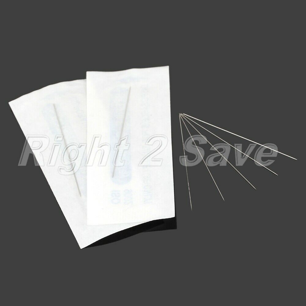 50pcs 0.4mm 1R Eyebrow Tattoo Needles Permanent Makeup Medical Stainless Steel