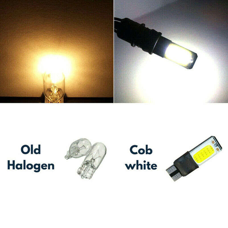 10Pcs LED Cob White T10 W5W Light Bulbs Side Light Canbus Clearance LampsJCAU DD