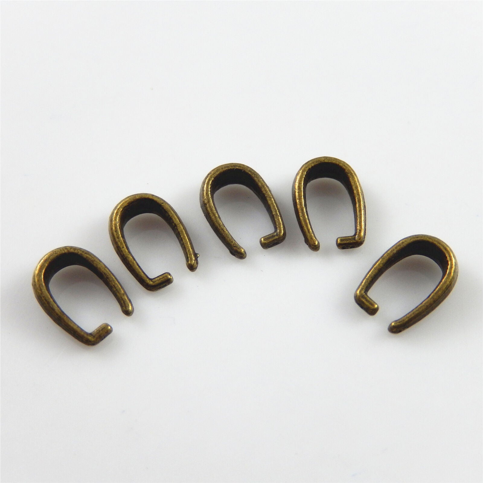 200 pcs Antiqued Bronze Color Clasps Bails Charm Pendant Links Connectors #34443