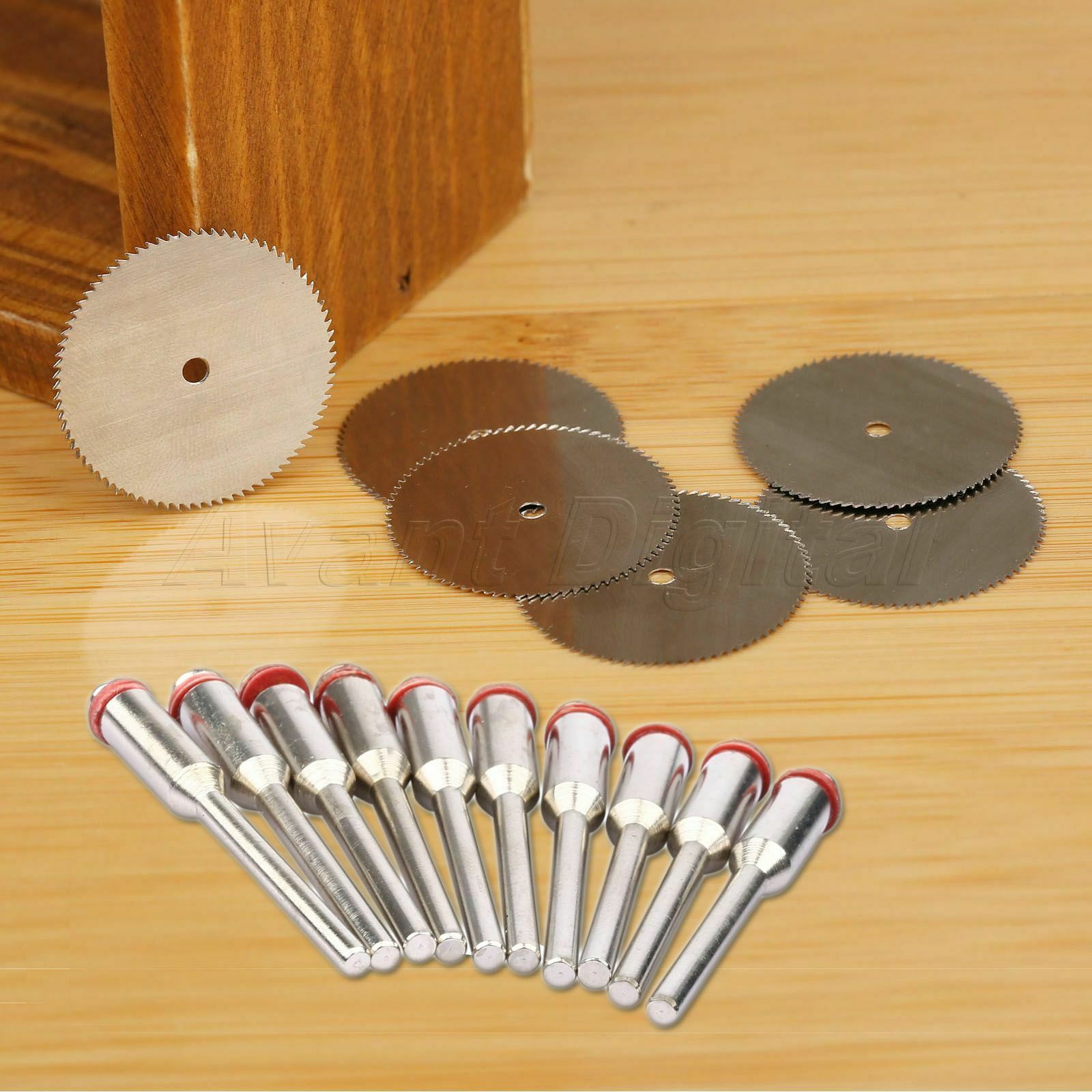 20pcs 25mm Steel Plastic Wood Cut Off Wheel Saw Blade Disc Rotary Tool & Mandrel