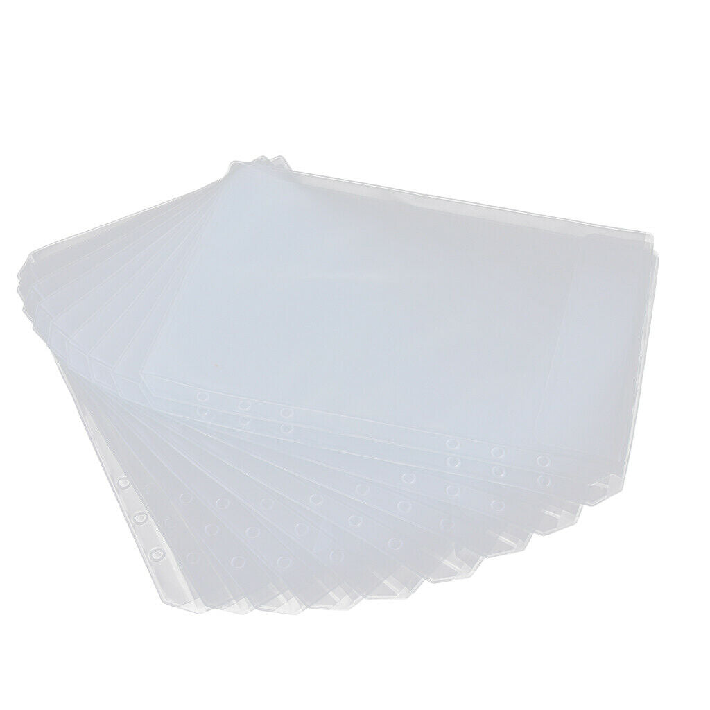 20x Binder Pocket 6 Holes Notebook Binder Loose Leaf Bag Collection Bags A5