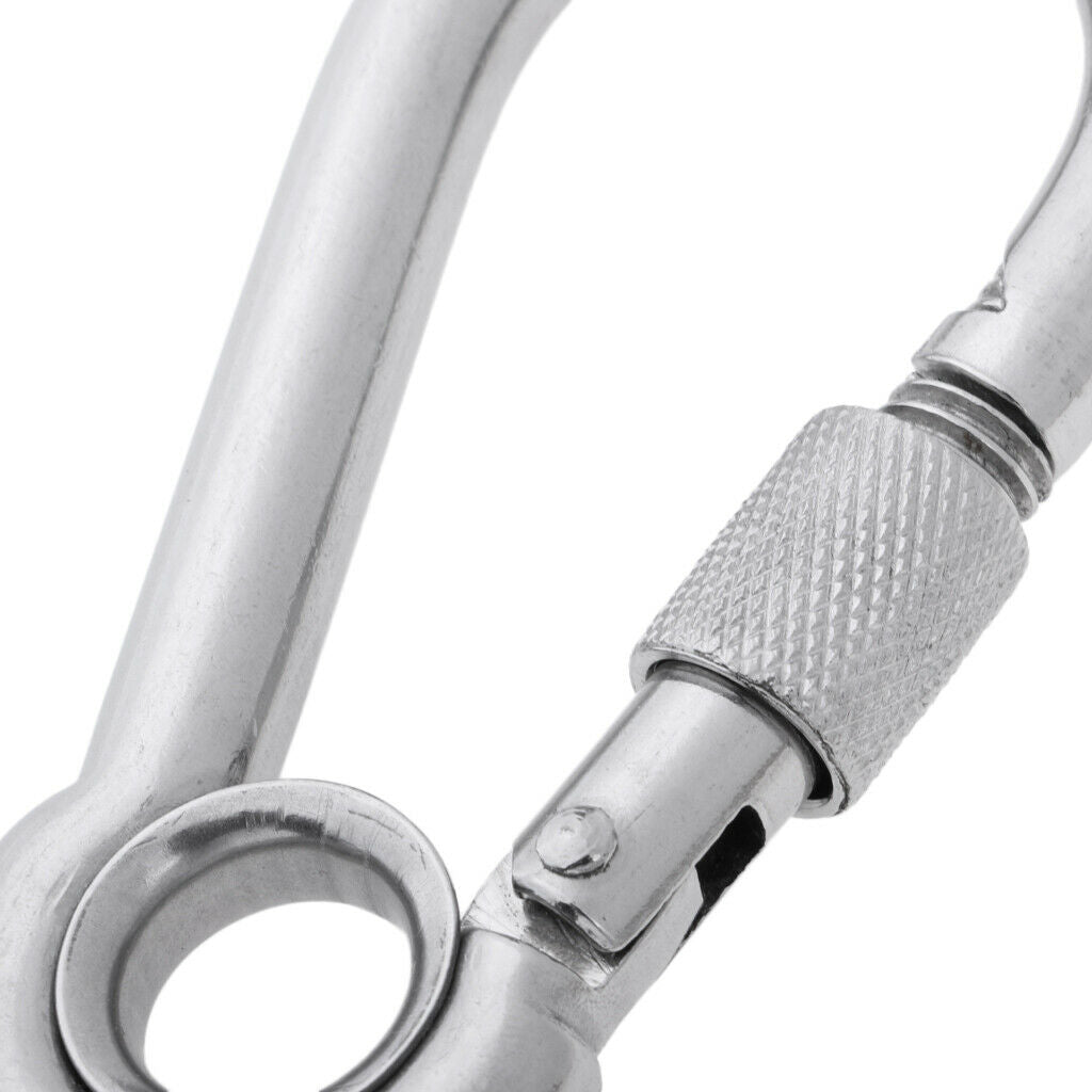 Stainless Steel Safety Carabiner Clip Hook Camping Climbing Hammock 11x120mm