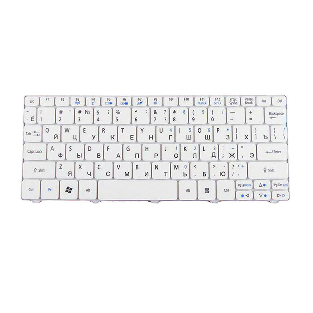 Replacement Russian Laptop Keyboard For Acer Aspire One D255 D255E D257, White