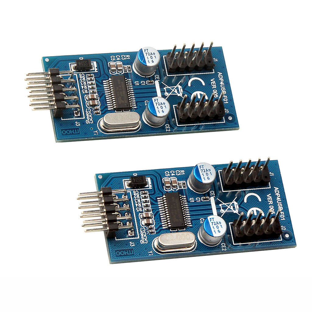 9pin Motherboard Header Female to 4x 9Pin Male USB Extension Adapter Splitter