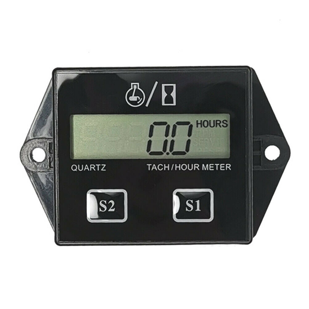 DJ-201 Digital Hour Tach Meter with LCD Display Tachometer for ATV UTV Boat