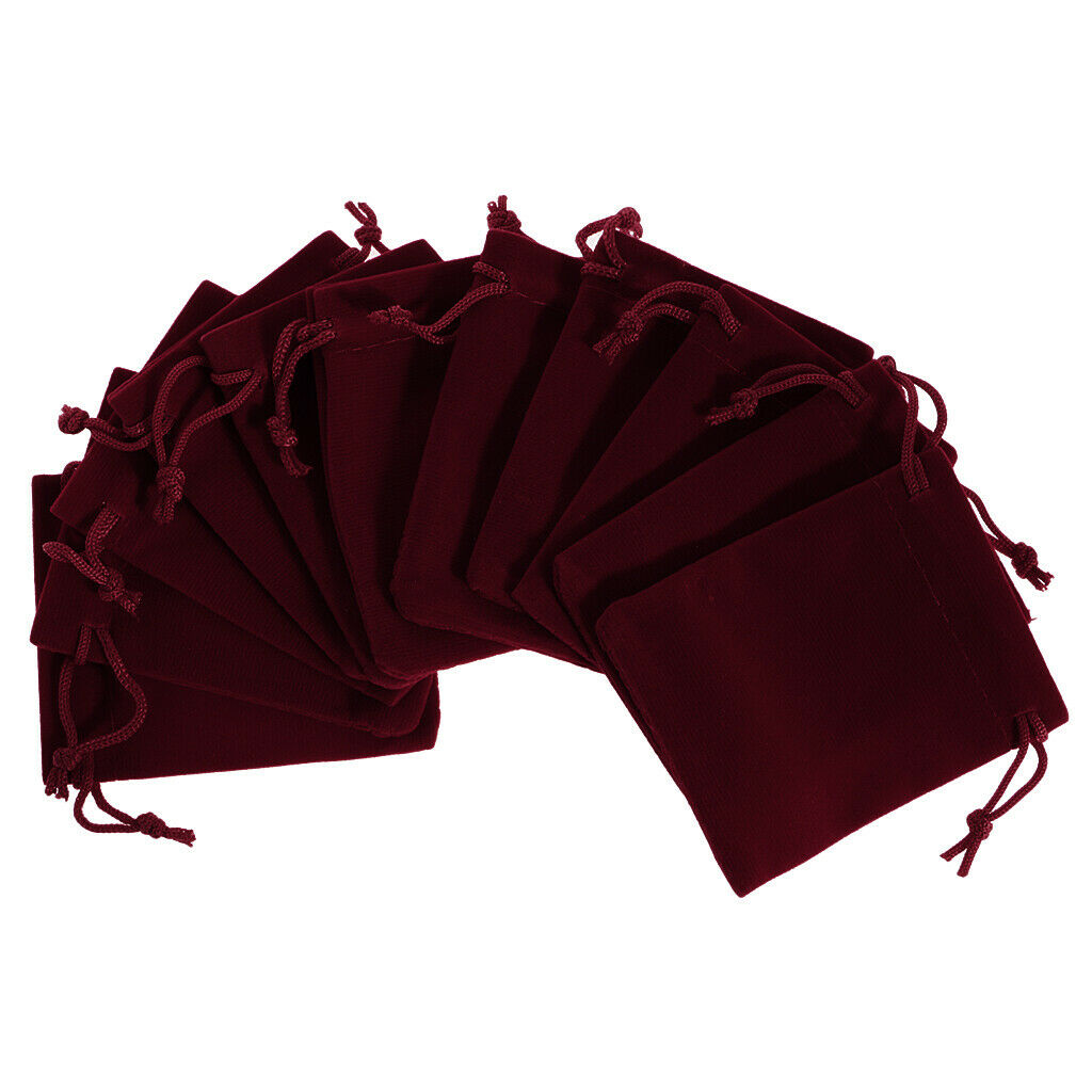 Gift Bags Wedding Gift Wrapping Drawstring Watches Pouches 7x9cm  Wine Red