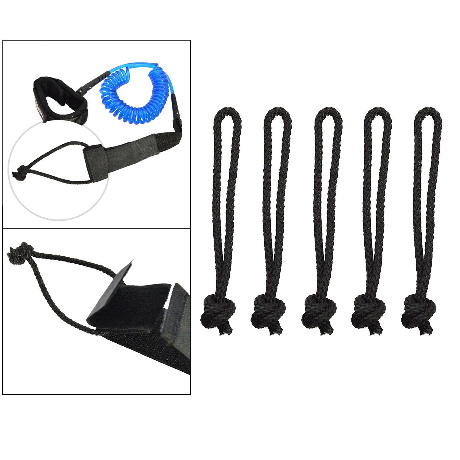 Set of 5 Leash String Cord for Surfboard Replacement Sports Surf Accessories