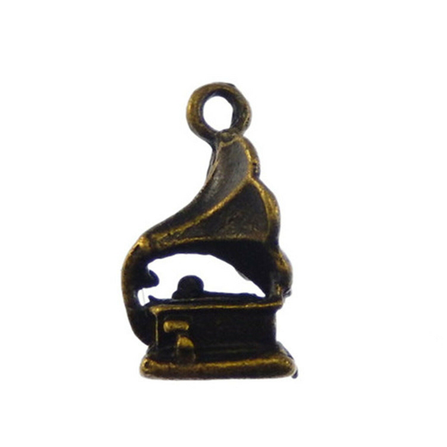 35 pcs Antiqued Bronze Alloy Phonograph Charm 15x8x7 mm Pendant Findings DIY
