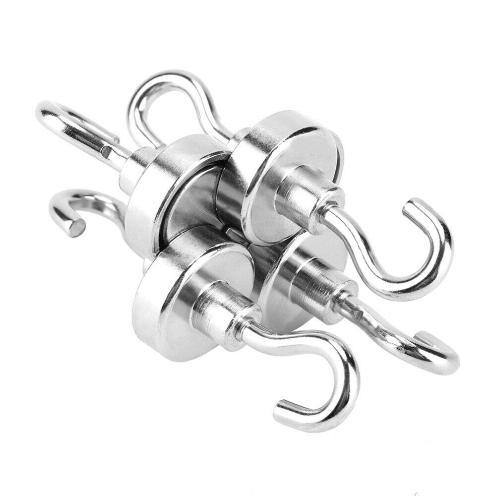 6pcs Heavy Duty Magnetic Hooks Strong Neodymium Magnet For Home Kitchen Garage