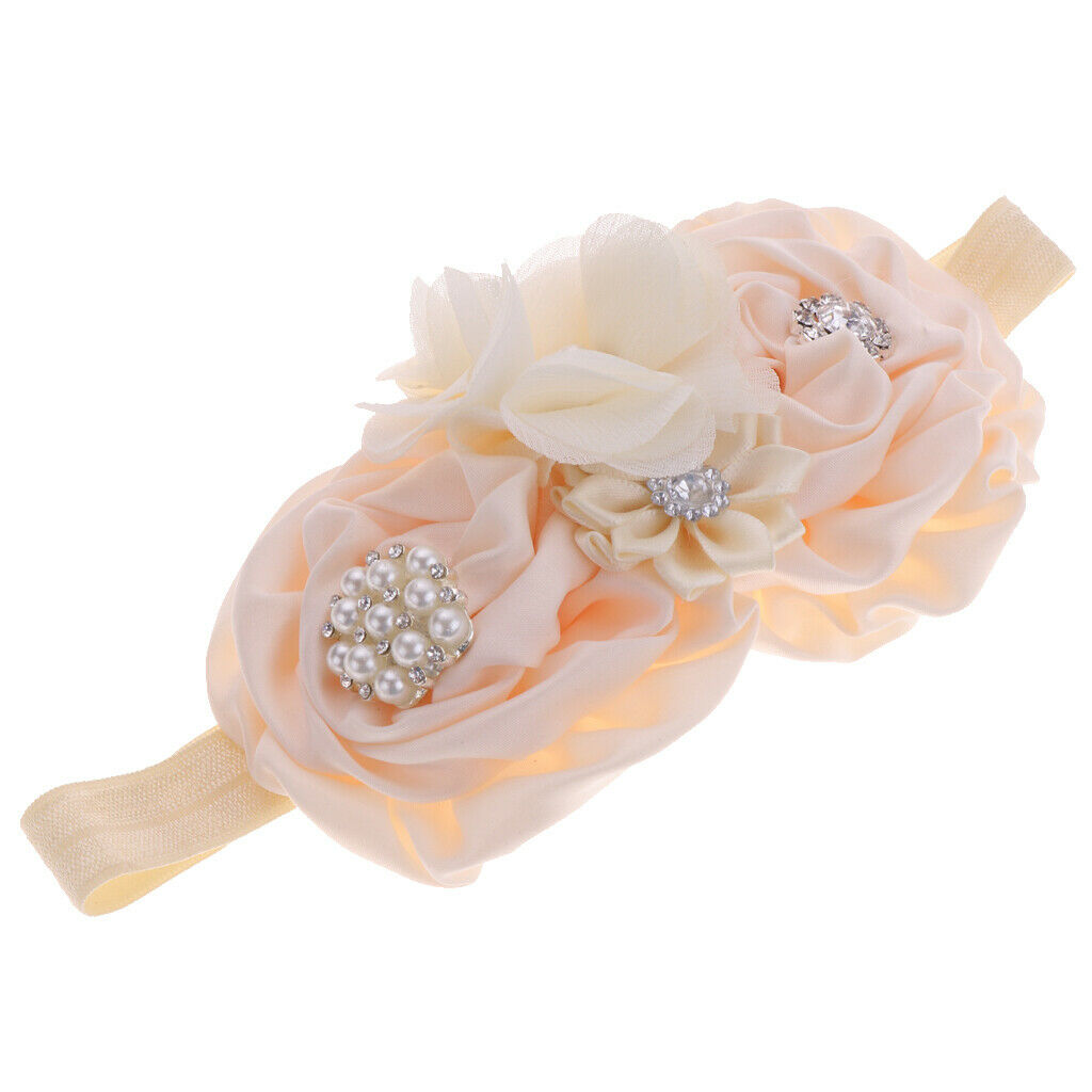 Baby Headband Girl's Hairbands for Newborn, Toddler And - beige, 12cm Ã— 8cm Ã—