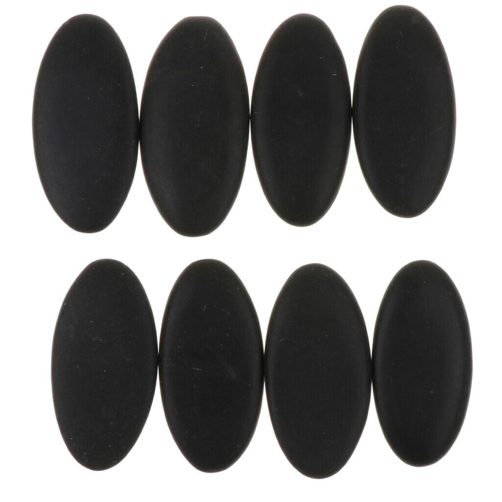 8 Pcs Large Black Natural Basalt Hot Stone Set for Massage Beauty Salon - Can be