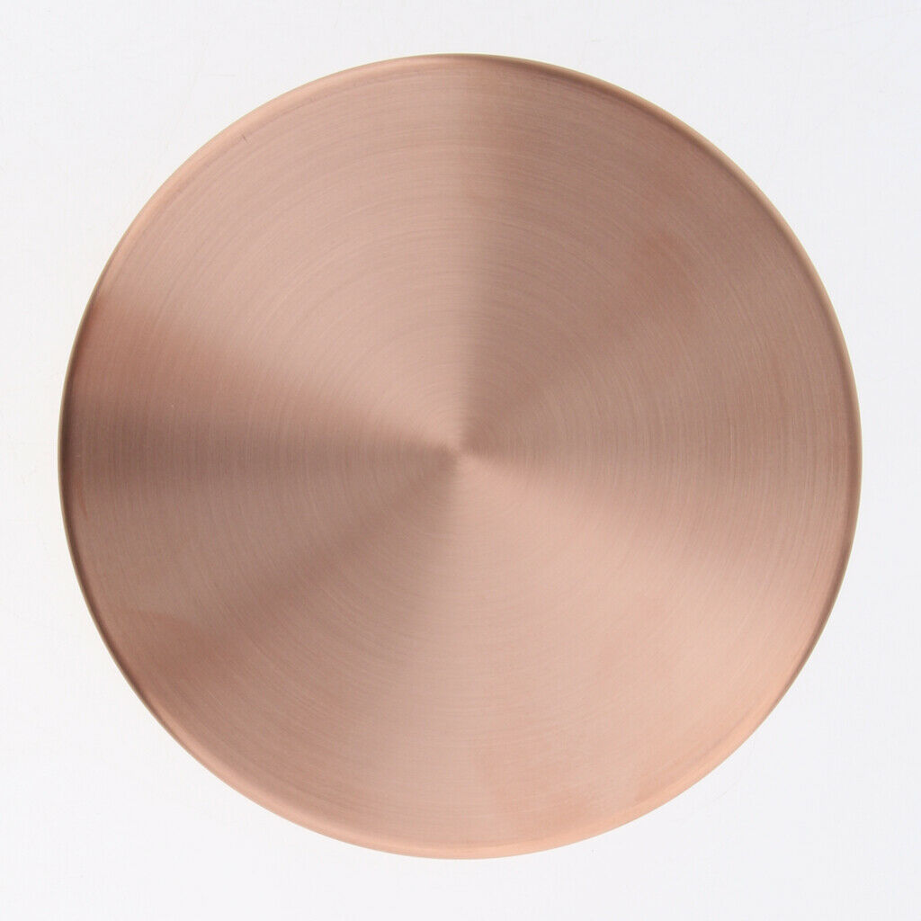 Round Copper Desktop Storage Trays Plate Organizer Photo Props S Pure Copper