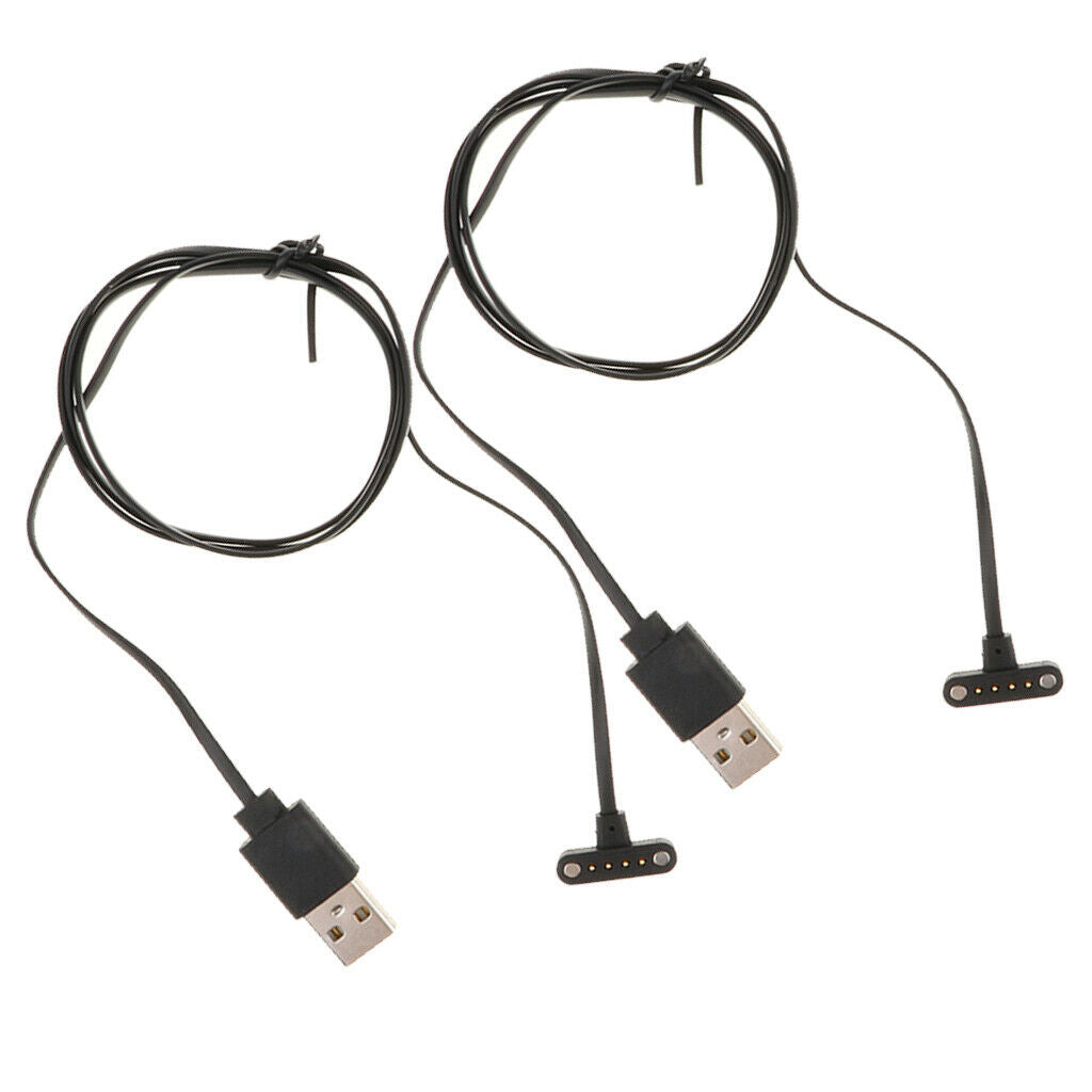 2x Smart Watch Charger Cable for Smart Watch 4 Pins Magnetic Suction Charger