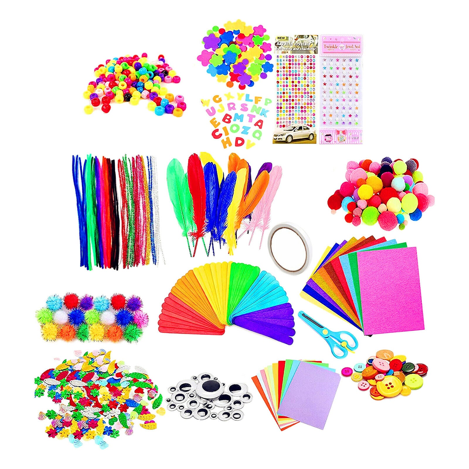 Art and craft supplies kit handmade for birthday children