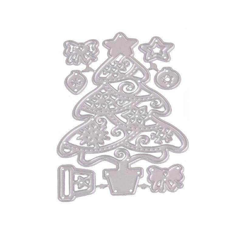 Metal Cutting Christmas Tree Dies Stencil Scrapbook Album Paper Card Template