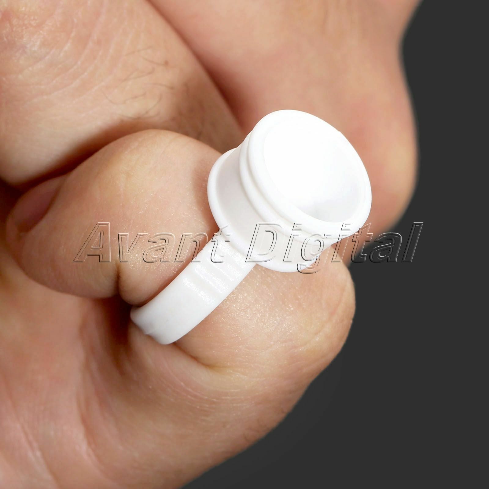 White Plastic Tattoo Permanent Makeup Eyelash Eyebrow Ink Cup Cap Finger Ring