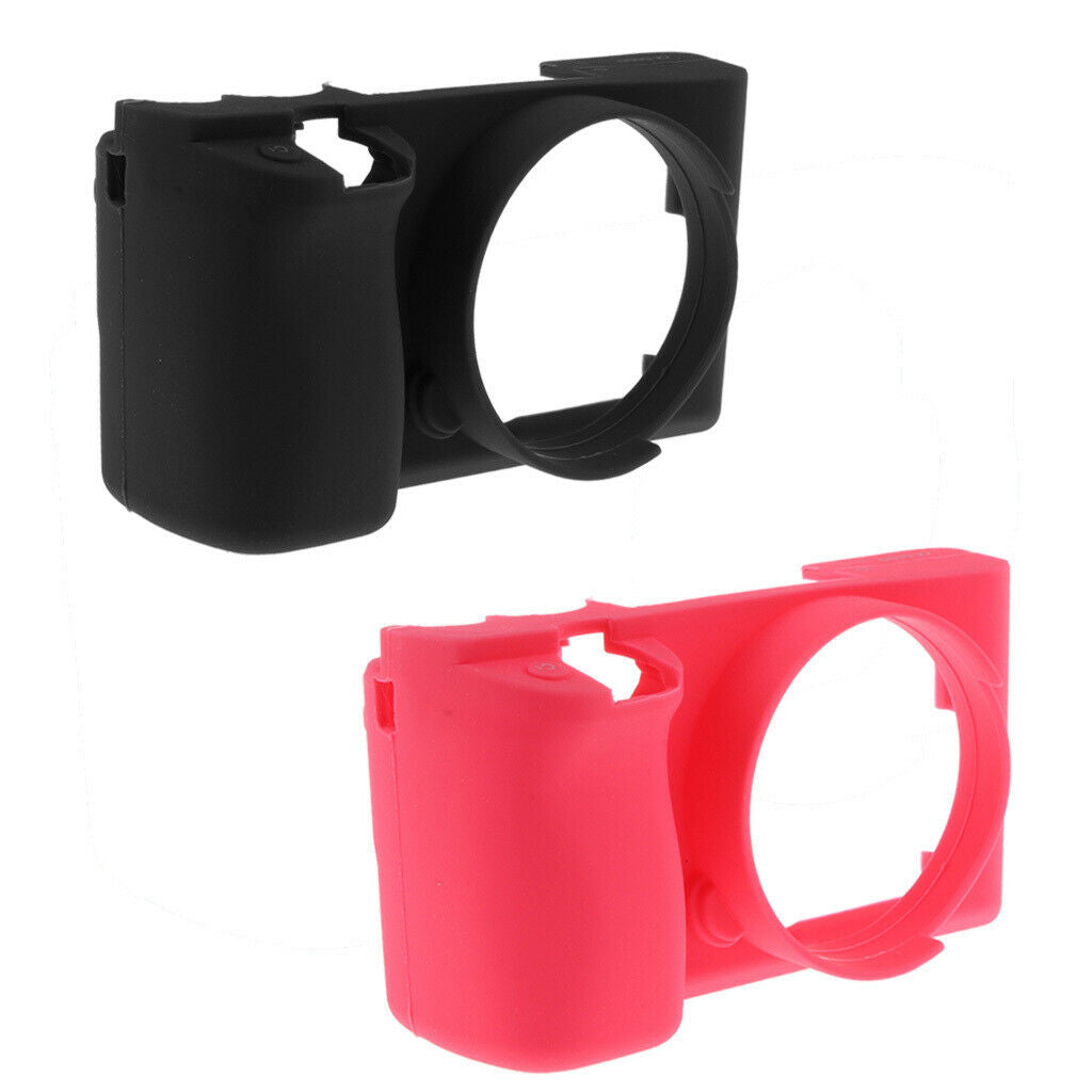 Soft Silicone Rubber Camera Protective Cover Case For  A6000 Black+Red