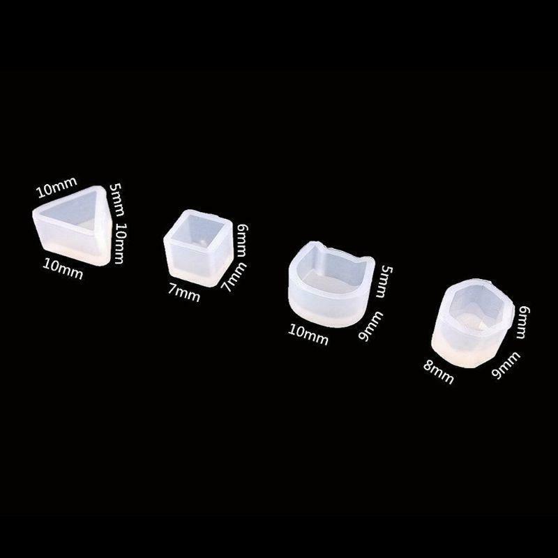 16Pcs Tiny Silicone Jewelry Earring Necklace Pendant Mold Casting Jewelry Tools