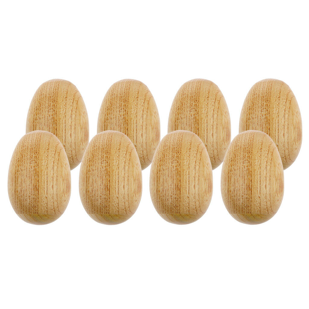 8 Pieces Egg Shakers Maracas Party Band Accompaniment, Wood