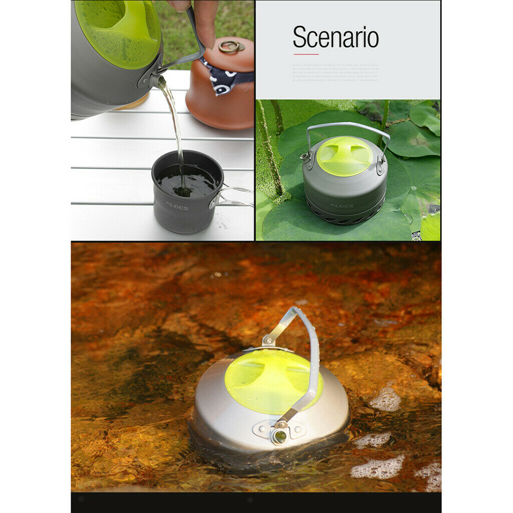 Outdoor Camping Picnic Kettle Tea Pot Coffee Pot Backpacking Teakettle 0.9L