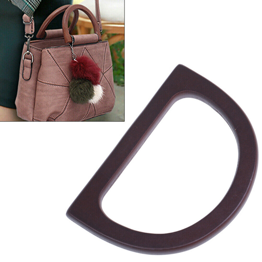 1Pcs Wooden Bag Handle Replacement for DIY Purse Making Handbag Shopping ToABDA
