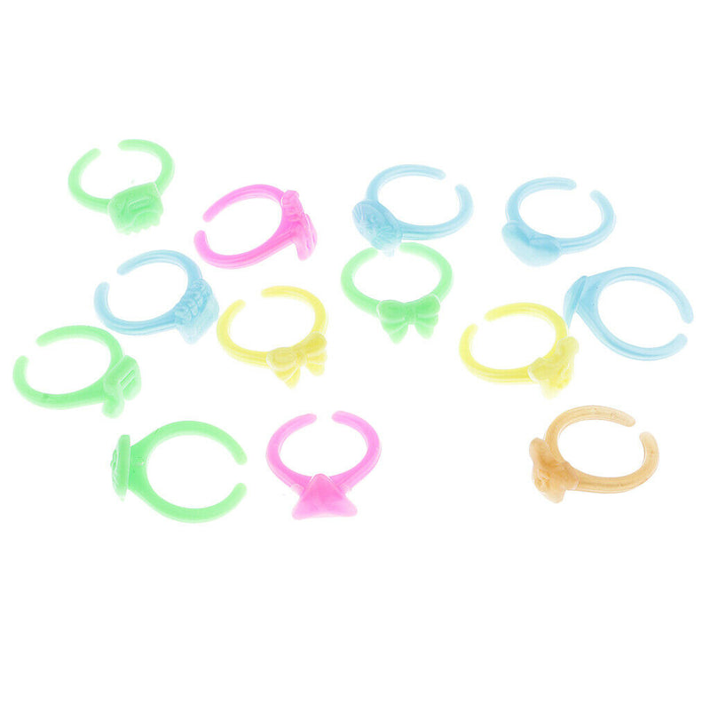 20 Pieces Plastic Finger Ring Kids Children Jewelry Kids Pretend Toys Gift