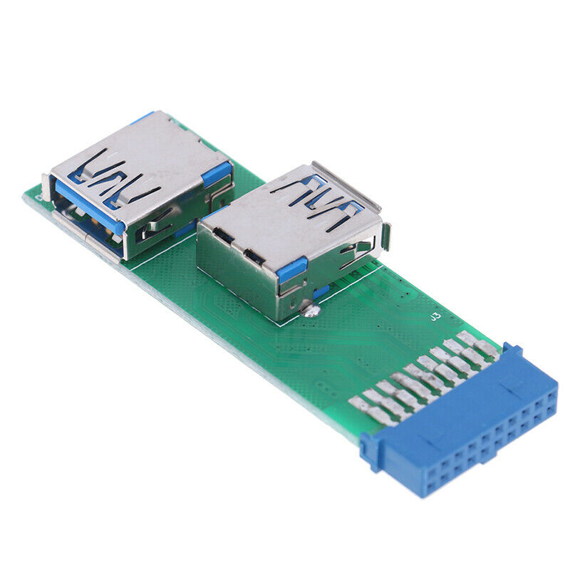 1Pc Internal Mainboard 2 Ports USB 3.0 Female to 20 Pin Female Header Adap Jc Lt