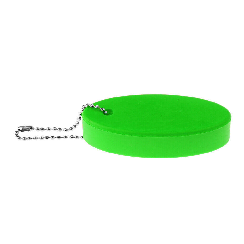 2X Water Sports Foam Floating Oval Keychain Keyring Water Key Float Buoy Green