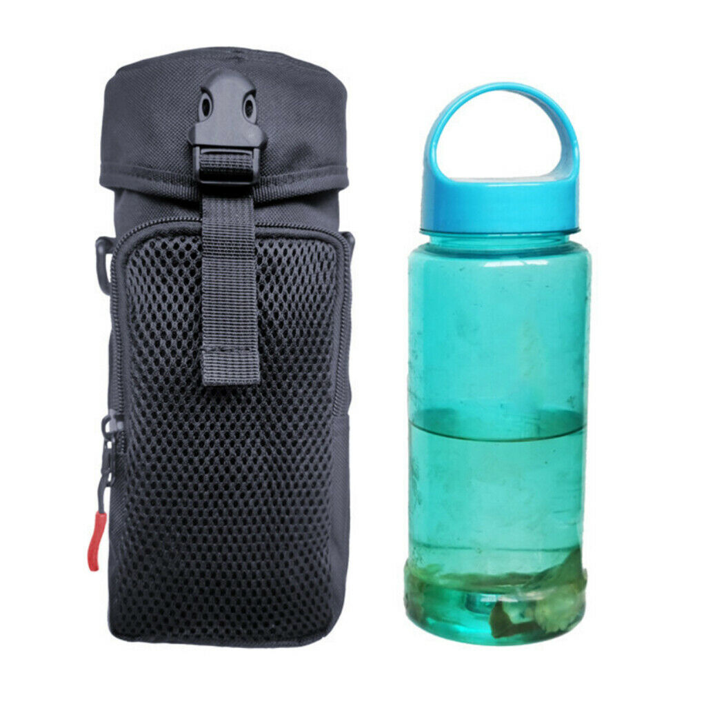 Durable Water Bottle Holder Sleeve Molle Bag Carrying Pouch Belt for Hiking