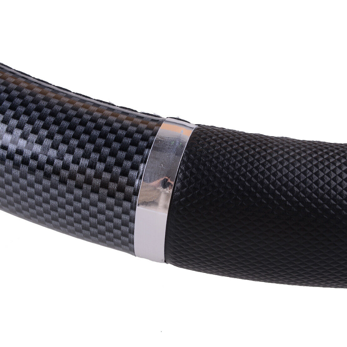 Carbon Fiber Black Car Steering Wheel Cover Gift Set - Universal elegant