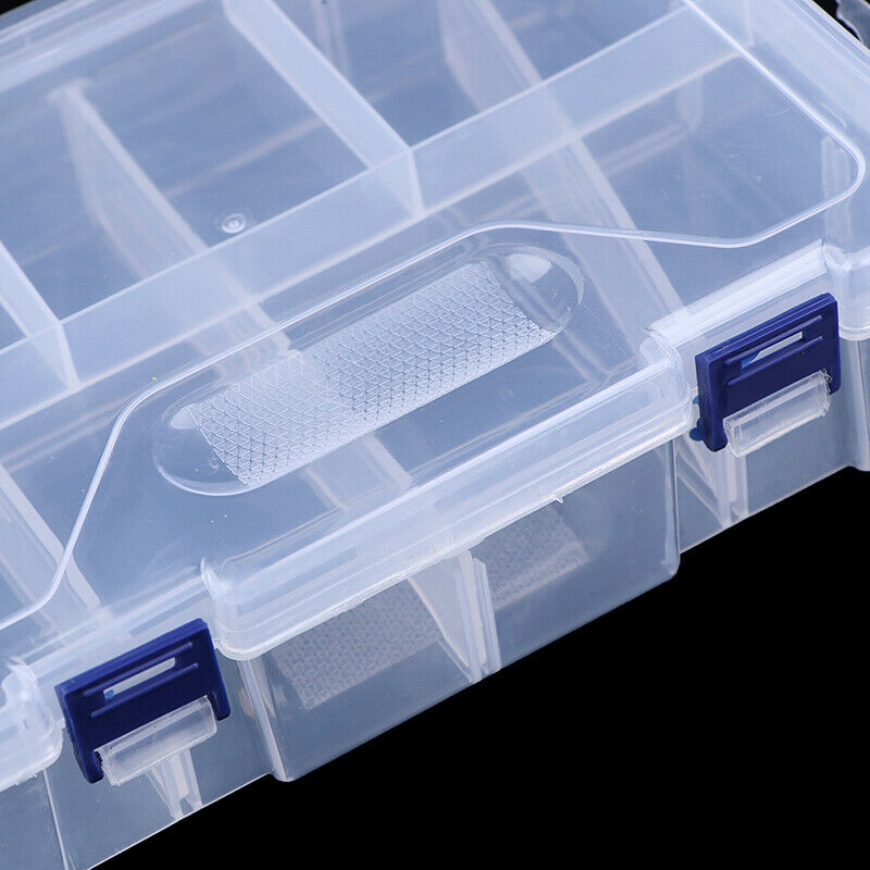 8 Cells Double layer Plastic Storage Box Jewellery Earring Beads Case Contai Qx