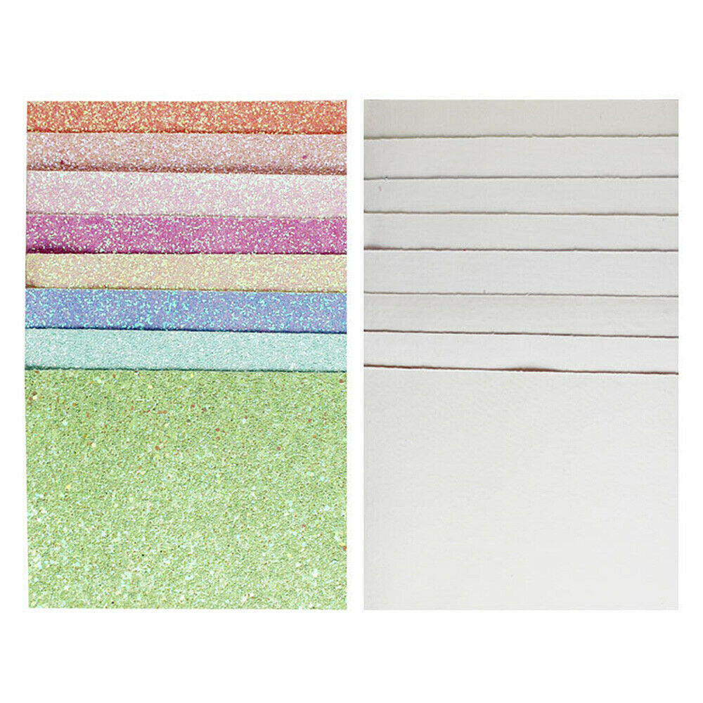8Pcs Glitter Faux Leather Fabric Sheet For Earring Hair Bow DIY Making Handcraft