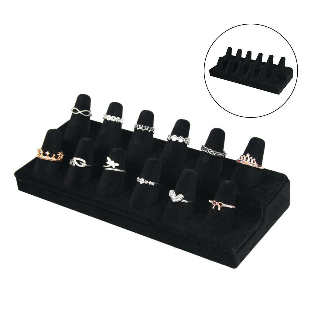 Velvet Flocking Ring Display Stand for Exhibitions Personal Use Retail Shop