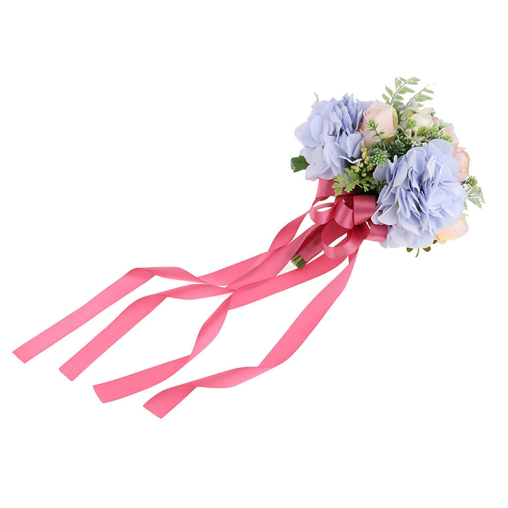 Romantic Rose Wedding Bridal Bouquet Hand Holding Flowers- Colorful Elegant
