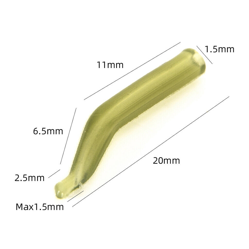 50 Pieces Fishing Hook Aligner Carp Fishing Hook Jig Sleeve Tube Hosing Angle